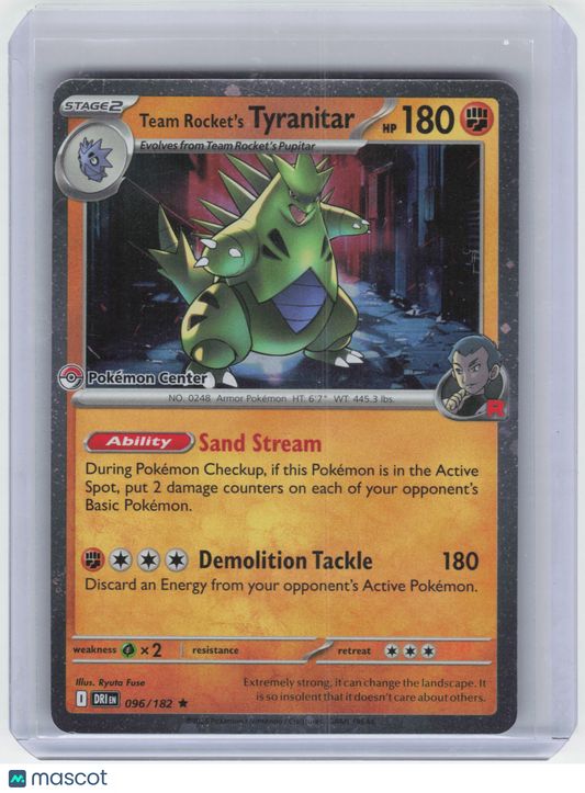 2025 Pokemon Team Rocket's Tyranitar #096 Destined Rivals Holo (Pokemon Center)