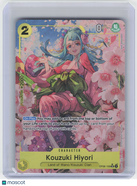 2024 One Piece Card Game Kouzuki Hiyori #OP06-106 PRB-01 SR Holo (Alternate Art)