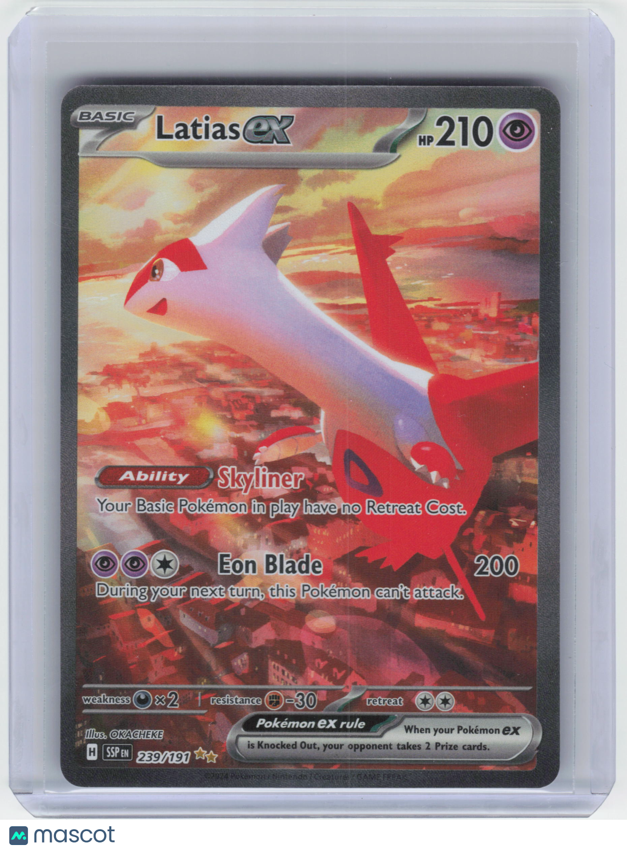 2024 Pokemon Latias ex #239/191 Surging Sparks Special Illustration Rare Holo