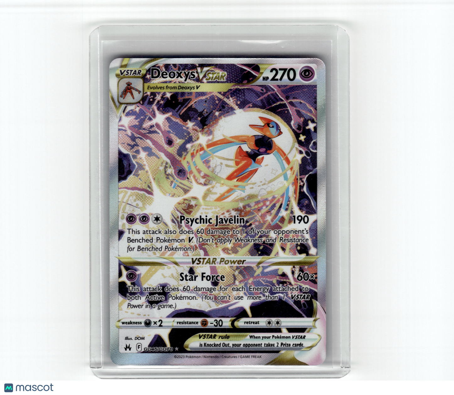 2023 Pokemon Deoxys VSTAR Crown Zenith: Galarian Gallery Rare Holo #GG44/GG70 NM
