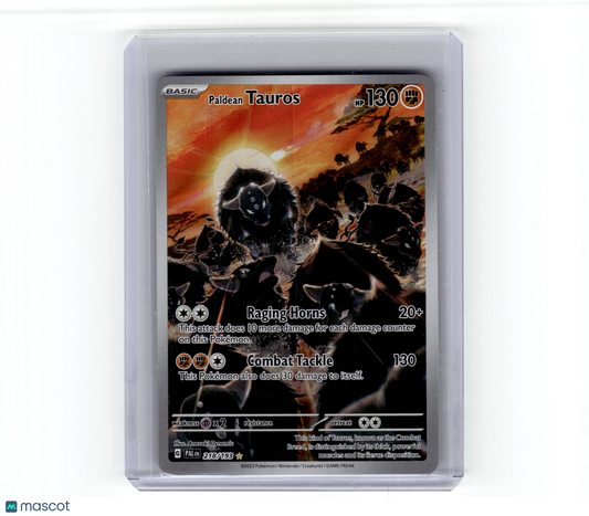 2023 Pokemon Paldean Tauros Paldea Evolved Illustration Rare #218/193 Near Mint