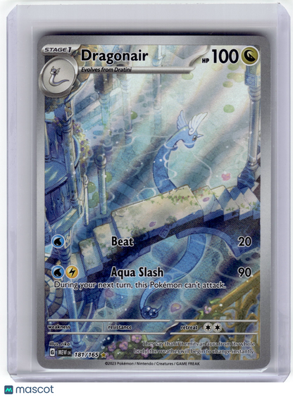 2023 —Dragonair #181/165 Pokemon 151—Illustration Rare Holo Near Mint