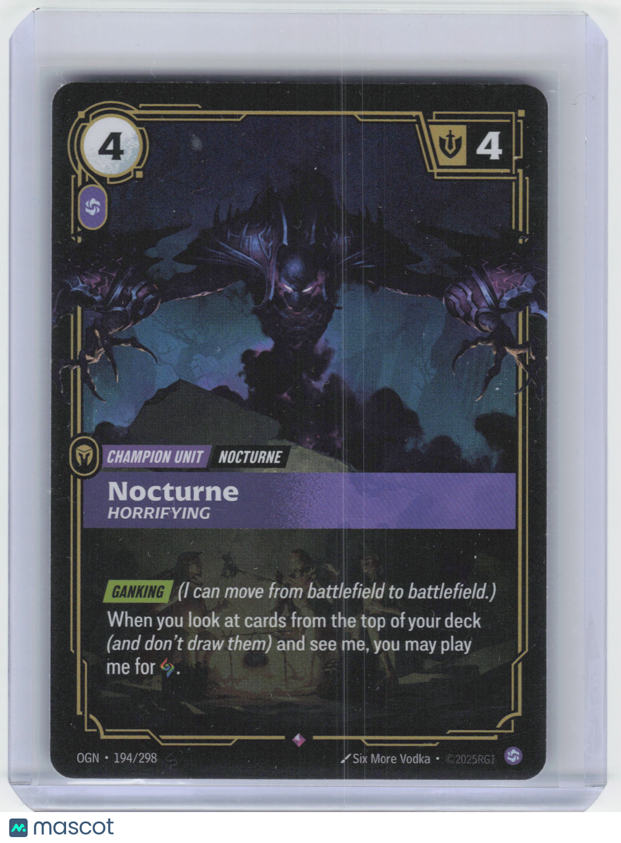 2025 Riftbound: LoL TCG Nocturne - Horrifying #194/298 Origins Rare Foil