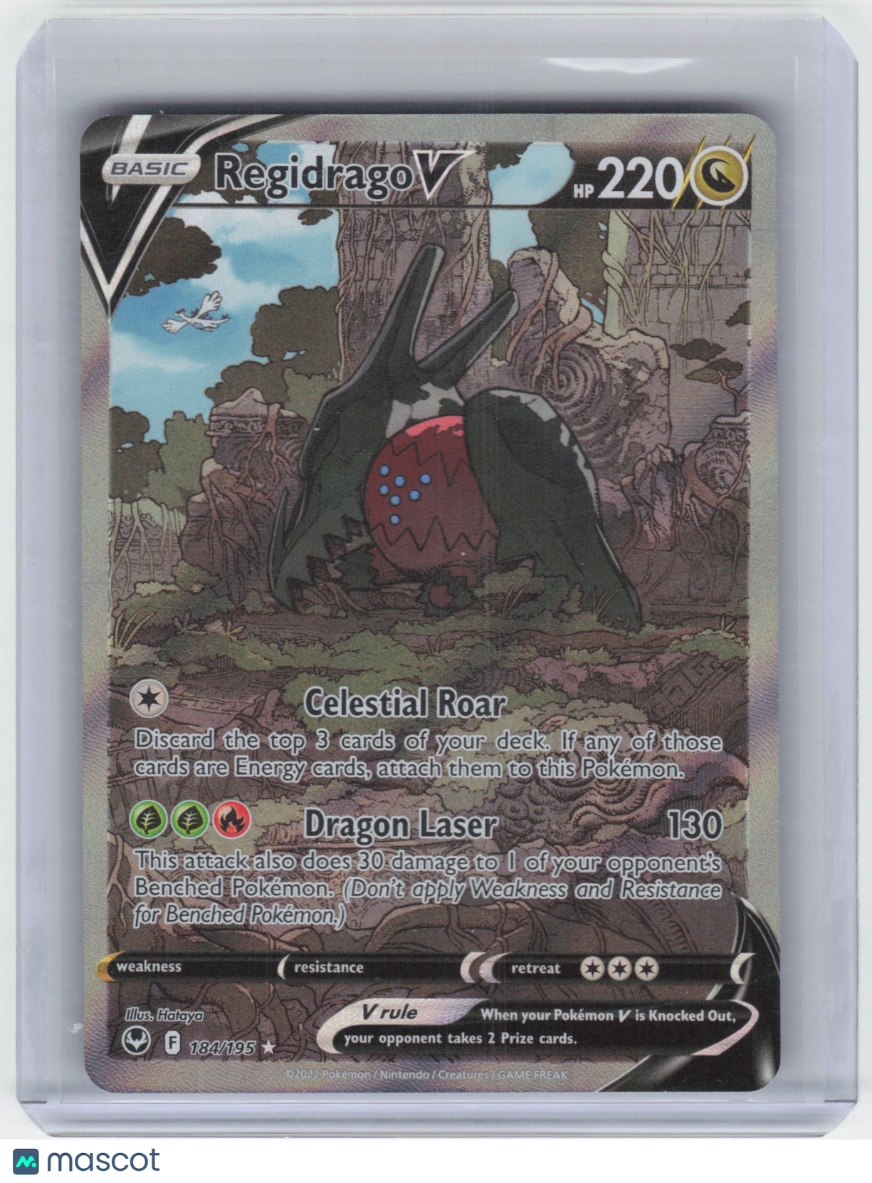 2022 Pokemon Regidrago V #184/195 Silver Tempest UR Holo (Alternate Full Art)