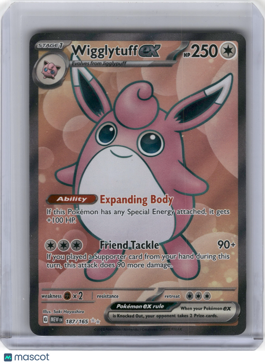2023 Pokemon Wigglytuff EX Paldea Evolved Secret Rare Holo #187/165