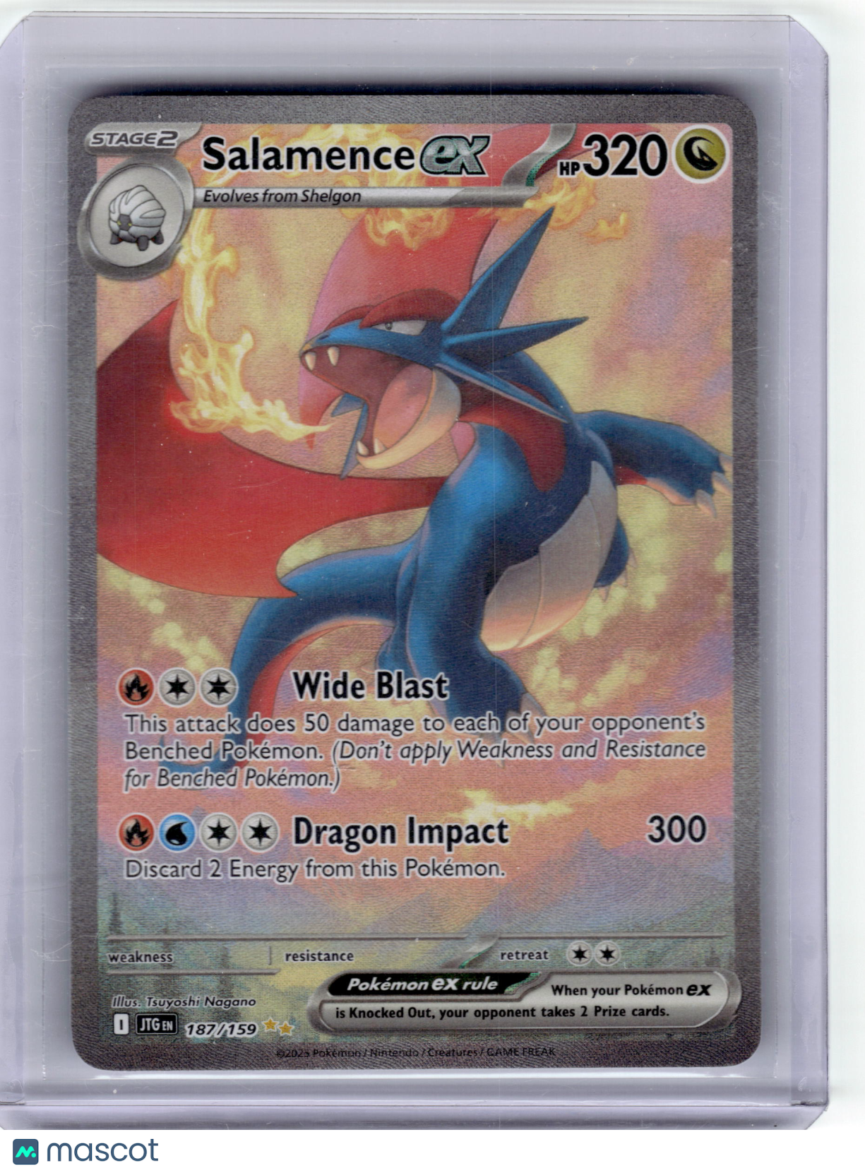 2025 Pokemon Salamence EX Journey Together Special Illustration Rare #187/159 NM