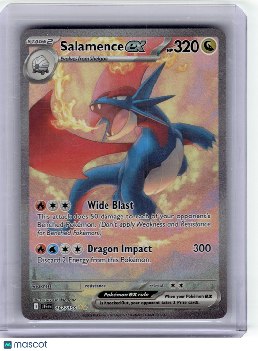 2025 Pokemon Salamence EX Journey Together Special Illustration Rare #187/159 NM