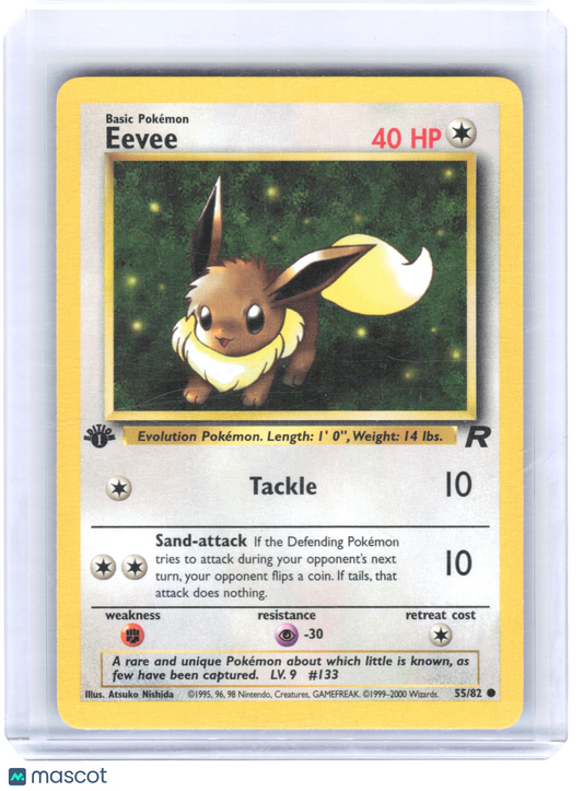 2000 Pokemon Eevee #55/82 Team Rocket Non-Foil 1st Edition [Lightly Played]