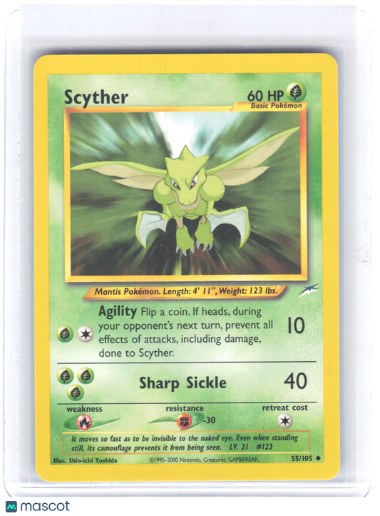 2000 Pokemon Scyther #55/105 Neo Destiny Uncommon Non-Foil