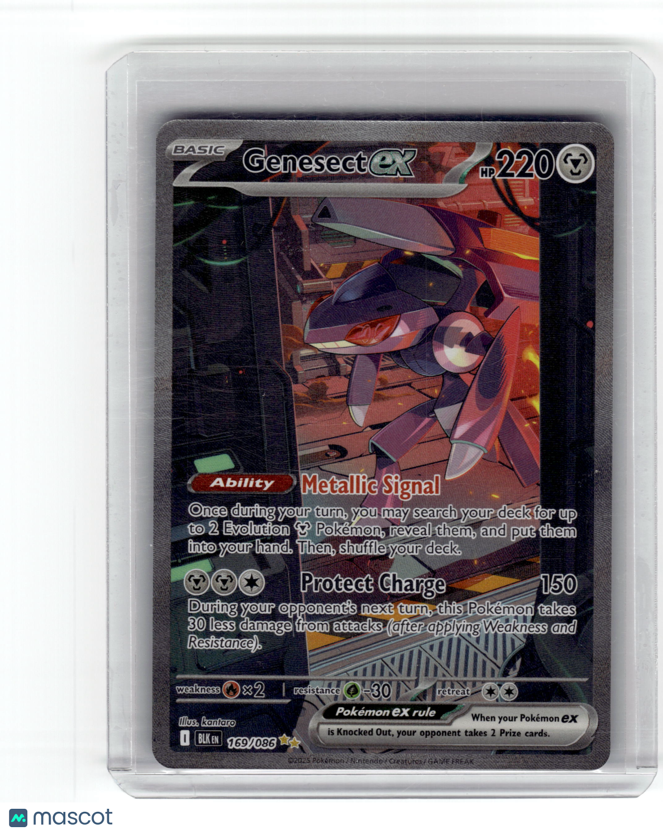 2025 Pokemon Genesect EX Black Bolt Special Illustration Rare #169/86 Near Mint