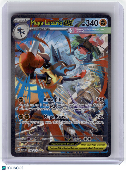 2025 Pokemon Mega Lucario EX Mega Evolution Special Illustration Rare #179 NM