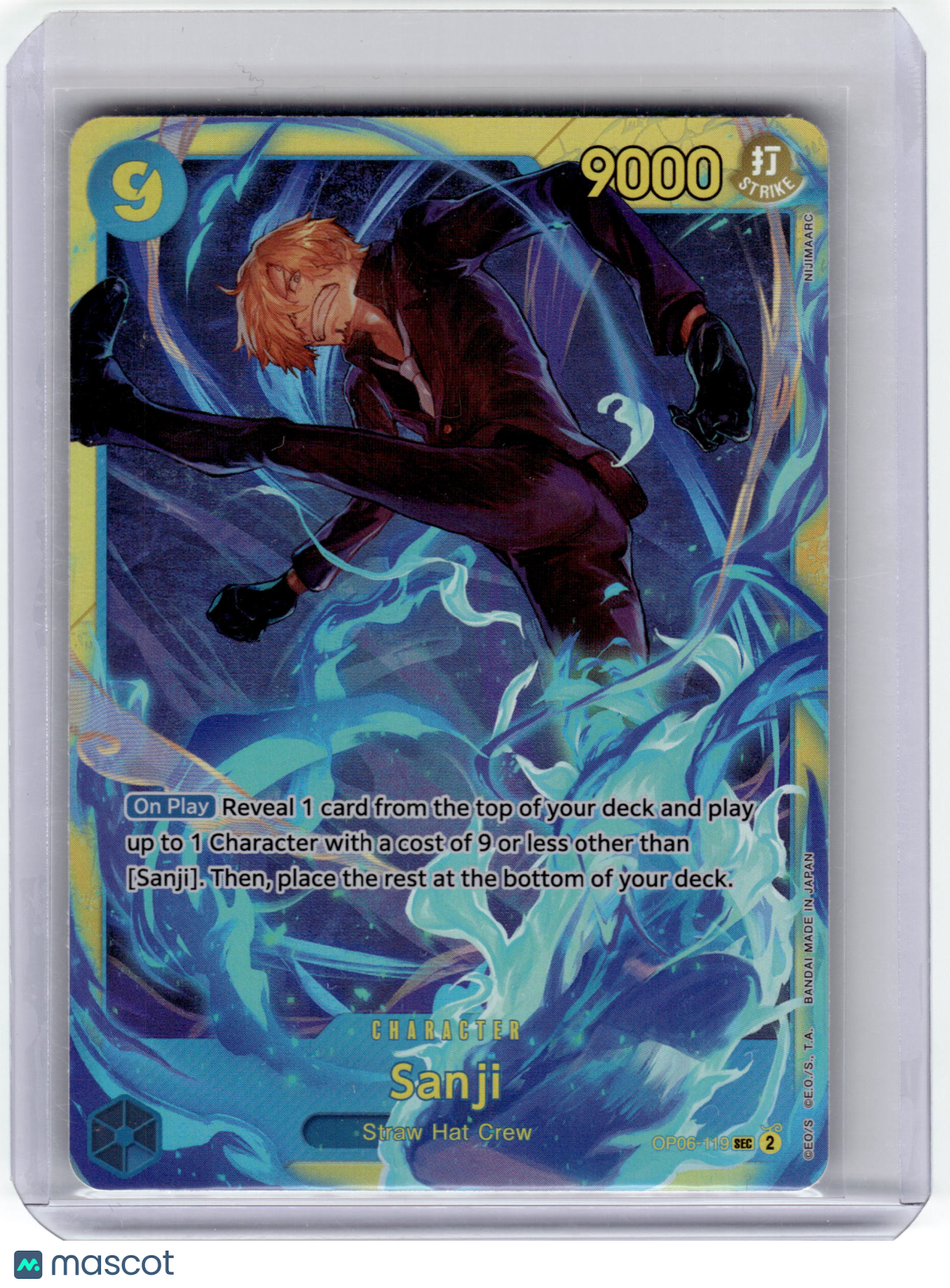 2023 One Piece Card Game Sanji Wings of the Captain Secret Rare Foil #OP06-119