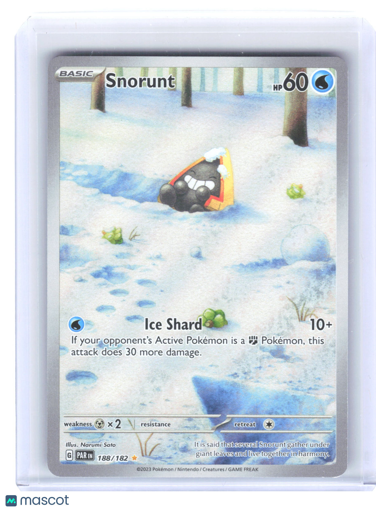 2023 Pokemon Snorunt #188/182 Paradox Rift Illustration Rare