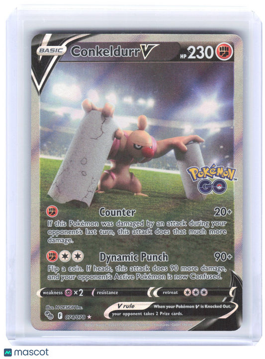 2022 Pokemon Conkeldurr V #074/078 Pokémon GO UR Holo (Alternate Full Art)