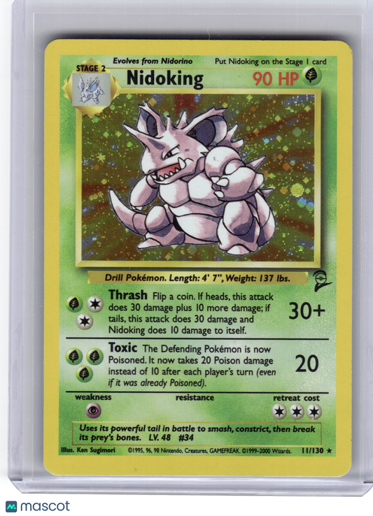 2000 Pokemon Nidoking Base Set 2 Rare Holo #11/130 Near Mint