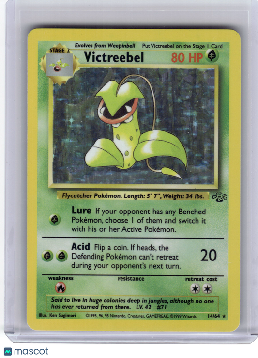 1999 Pokemon Victreebel Jungle Rare Holo #14/64 Near Mint