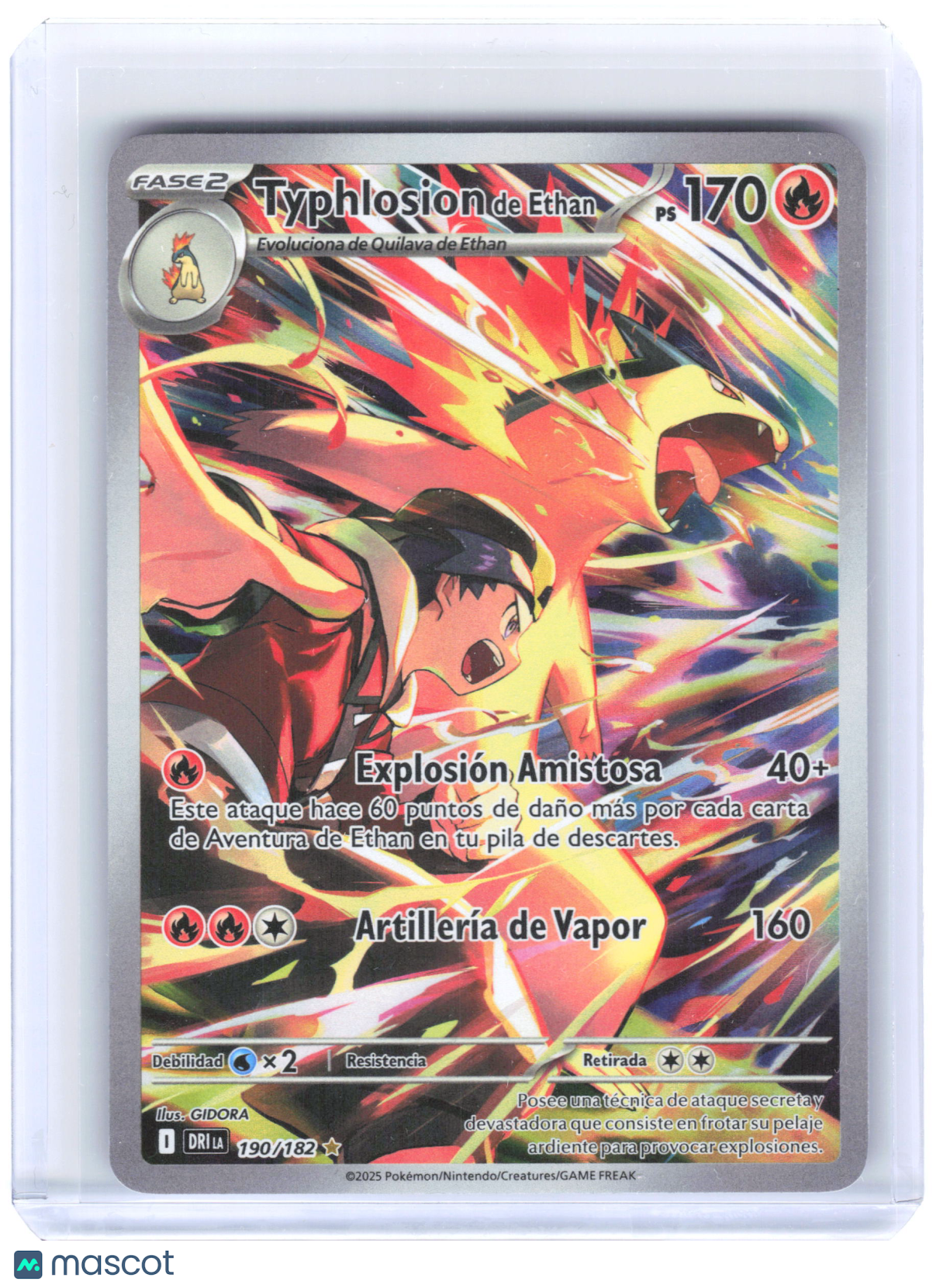 2025 Pokemon Ethan's Typhlosion #190/182 Destined Rivals IR Foil Spanish