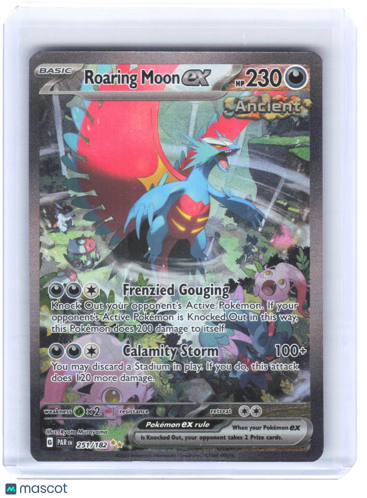 2023 Pokemon Roaring Moon ex #251/182 Paradox Rift SIR Holo