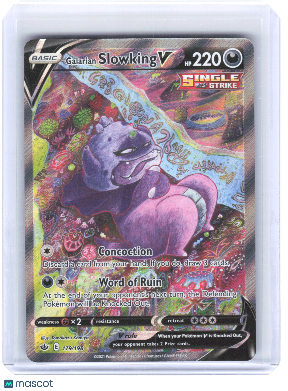 2021 Pokemon Galarian Slowking V #179/198 Chilling Reign UR Holo (Alt. Full Art)