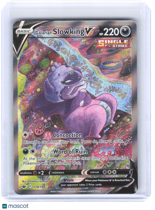 2021 Pokemon Galarian Slowking V #179/198 Chilling Reign UR Holo (Alt. Full Art)