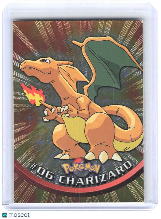 1999 Pokemon Charizard #06 Topps TV Animation Edition Foil (Black Logo)
