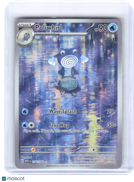 2023 Pokemon Poliwhirl #176/165 Scarlet & Violet 151 Illustration Rare Foil