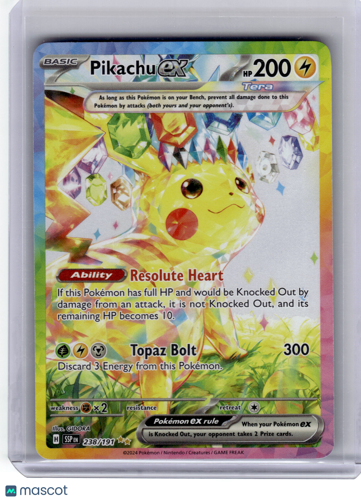 2024 Pokemon Pikachu EX Surging Sparks Special Illustration Rare #238 Near Mint