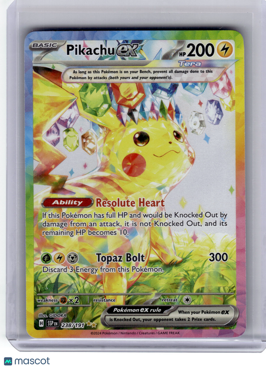 2024 Pokemon Pikachu EX Surging Sparks Special Illustration Rare #238 Near Mint