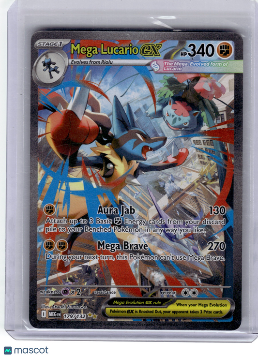 2025 Pokemon Mega Lucario EX Mega Evolution Special Illustration Rare #179 NM