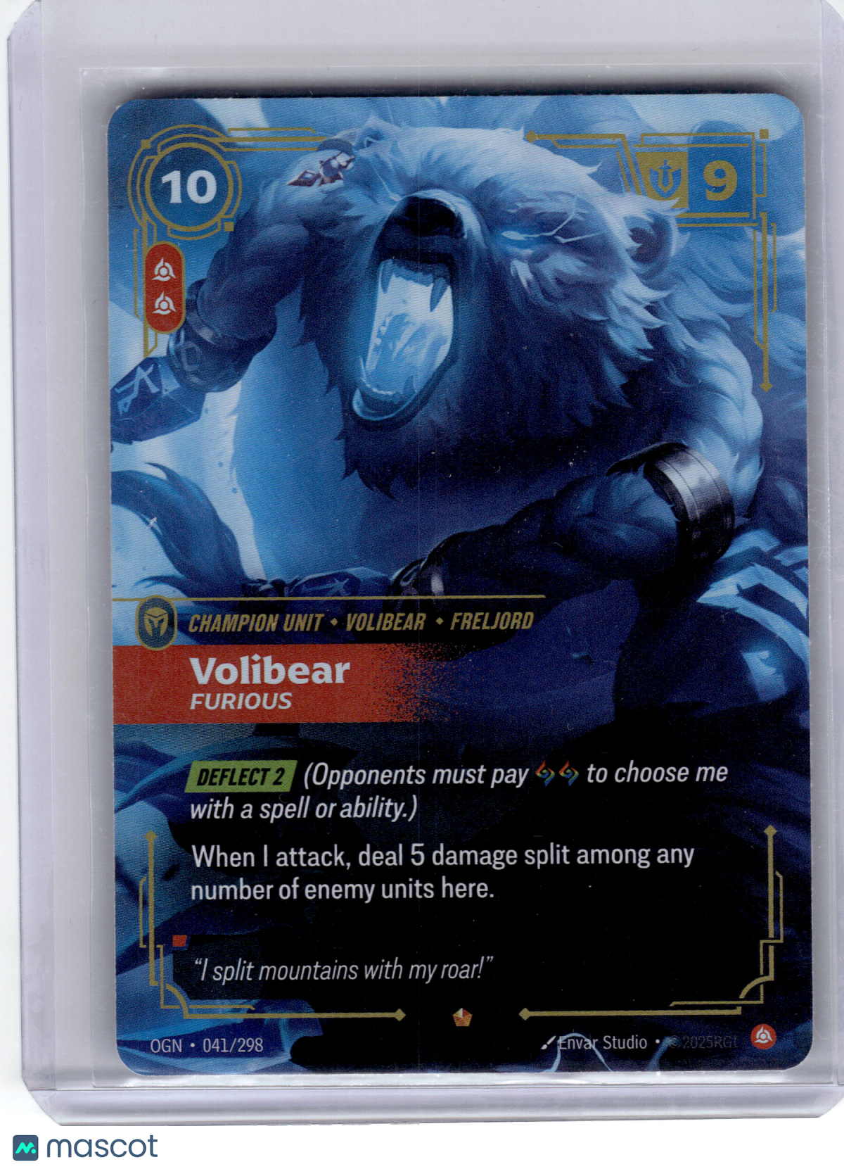 2025 Riftbound Volibear Origins Epic Foil #041 Near Mint