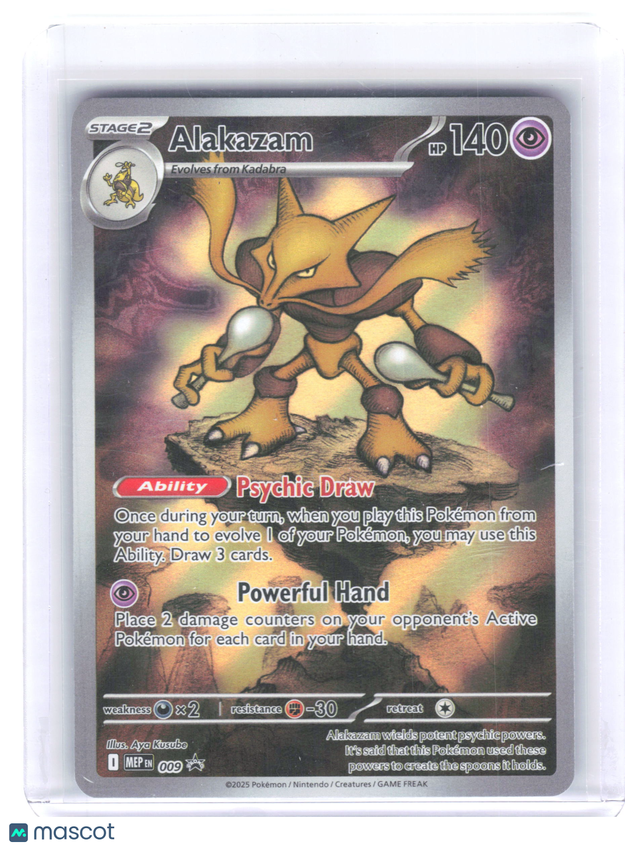 2025 Pokemon Alakazam #009 Mega Evolution Promos Black Star Promo Foil