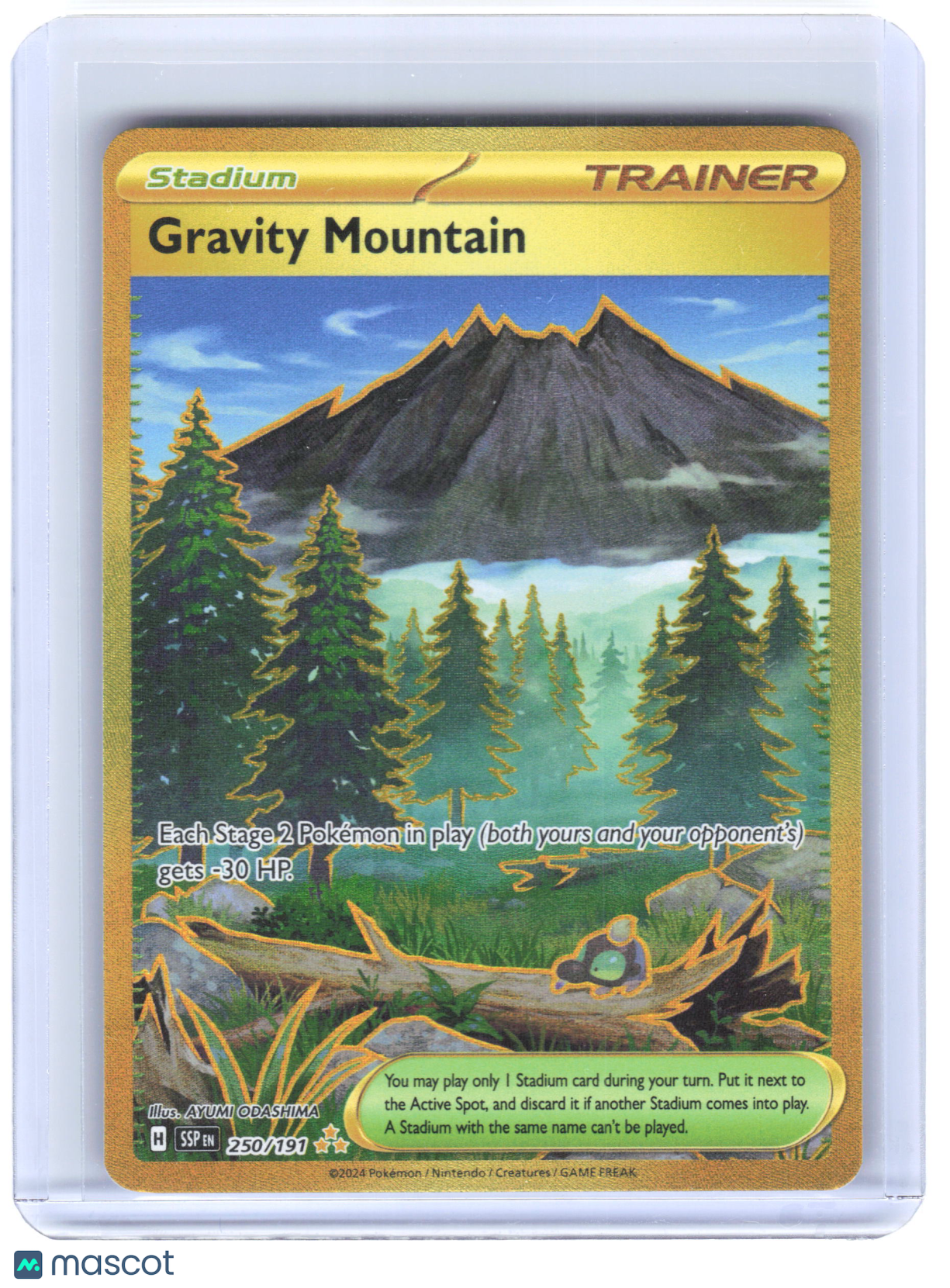 2024 Pokemon Gravity Mountain #250/191 Surging Sparks Hyper Rare Holo