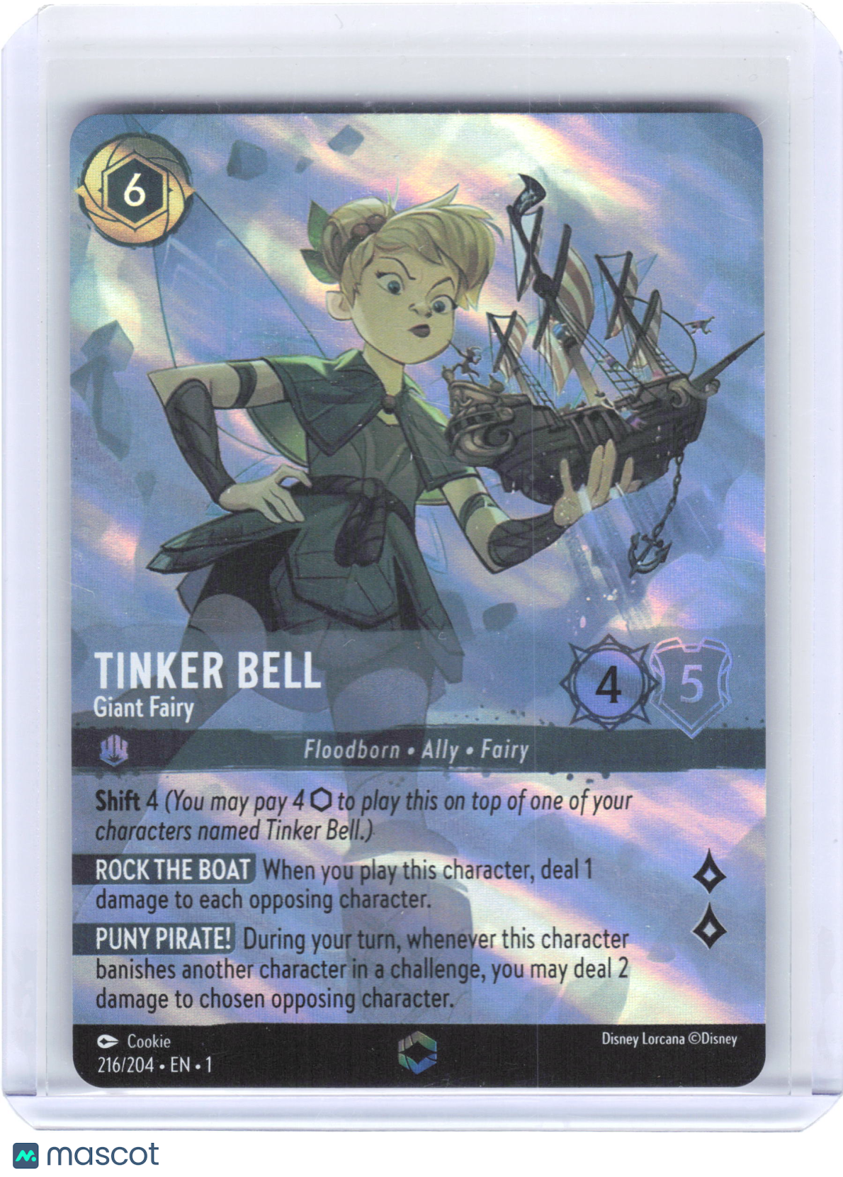 2023 Lorcana Tinker Bell, Giant Fairy #216 The First Chapter Enchanted Holofoil