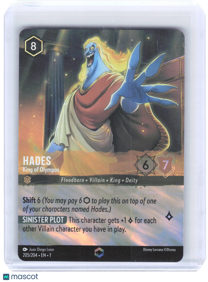 2023 Lorcana Hades, King of Olympus #205 The First Chapter Enchanted Holofoil