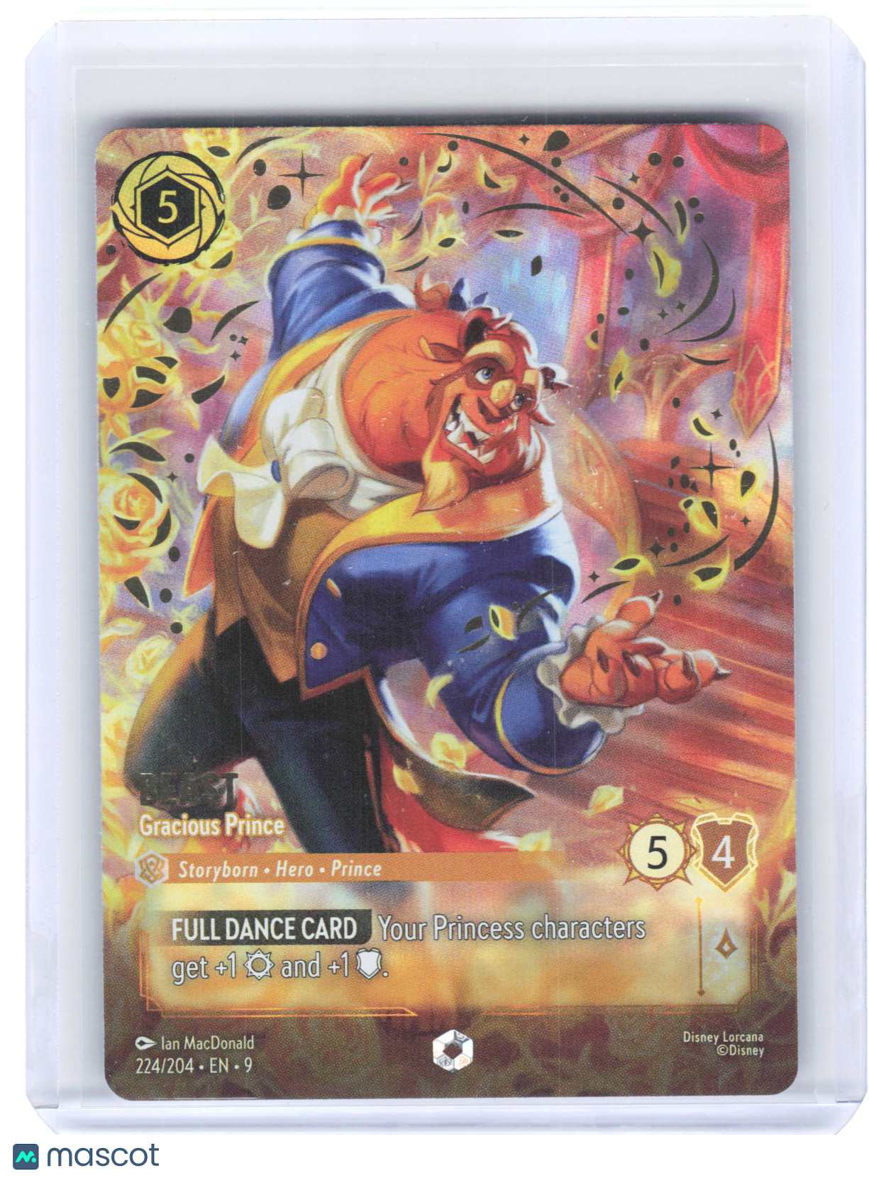 2025 Lorcana Beast, Gracious Prince #224/204 Fabled Enchanted Holofoil