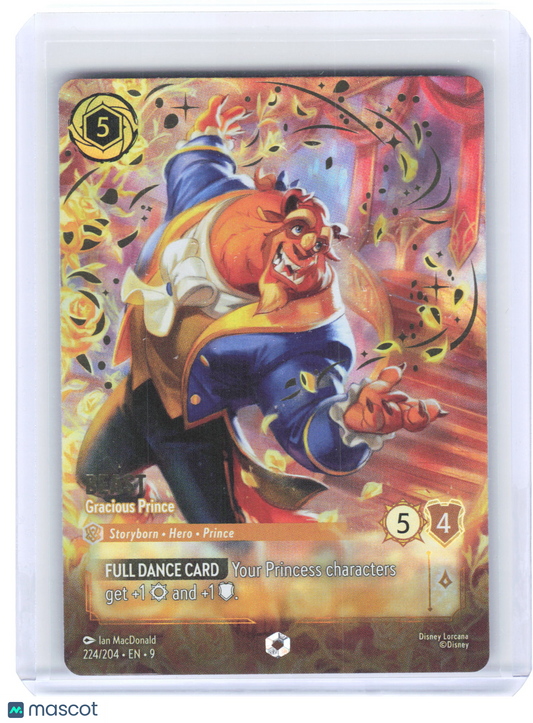 2025 Lorcana Beast, Gracious Prince #224/204 Fabled Enchanted Holofoil