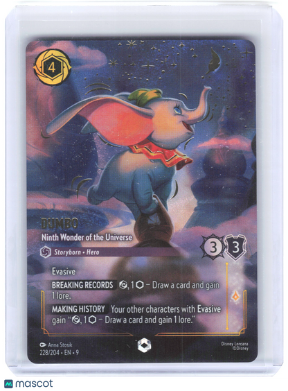 2025 Disney Lorcana TCG—Dumbo, Ninth Wonder #228/204 Fabled—Enchanted Holofoil