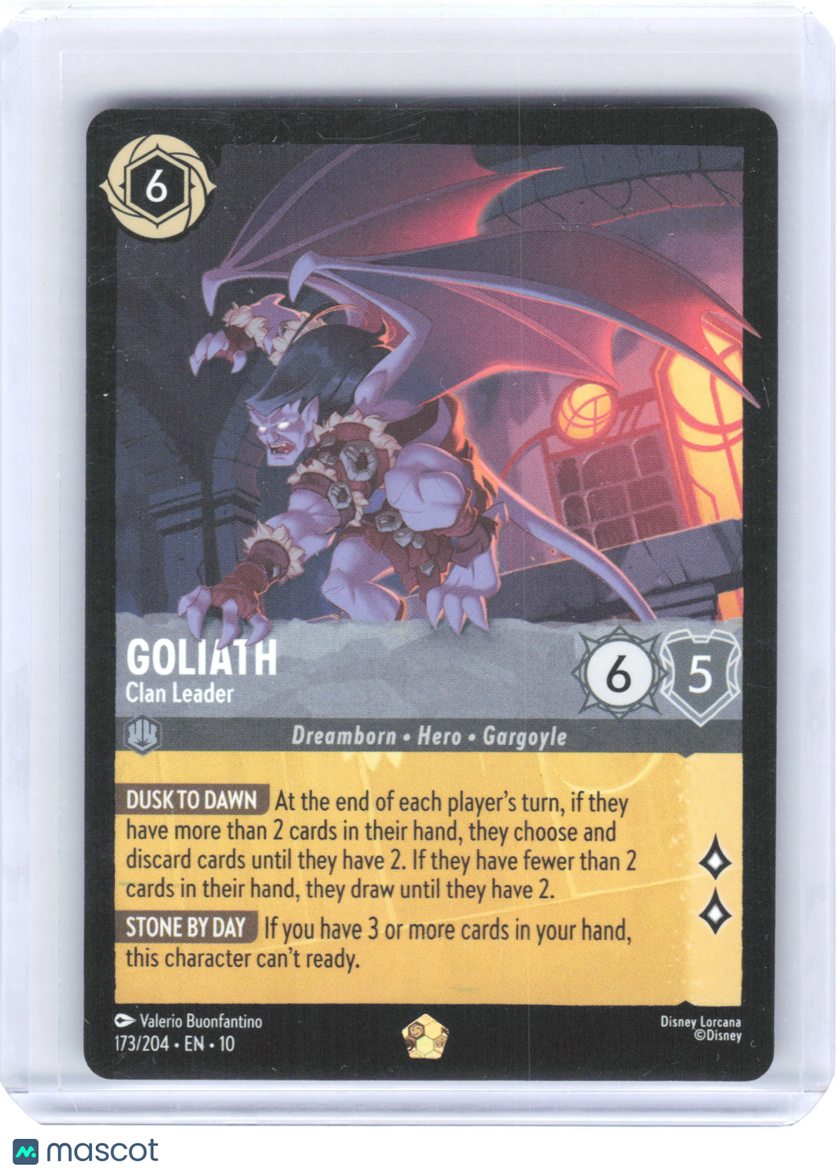 2025 Lorcana Goliath, Clan Leader #173 Whispers in the Well Legendary Non-Foil