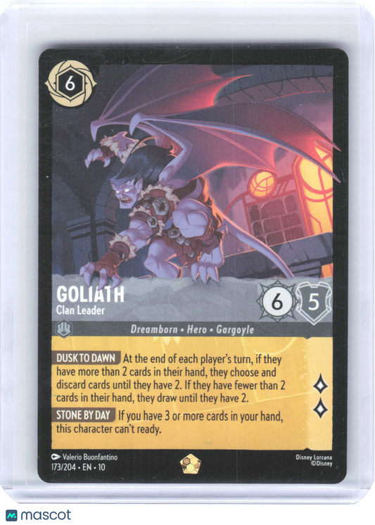 2025 Lorcana Goliath, Clan Leader #173 Whispers in the Well Legendary Non-Foil