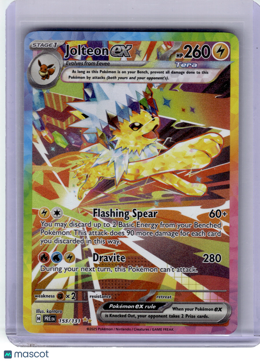 2025 Pokemon Jolteon EX Prismatic Evolutions Special Illustration Rare #153 NM