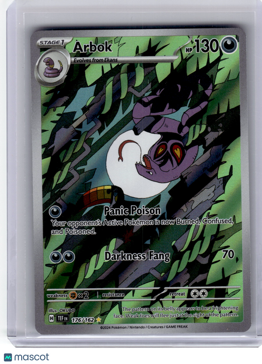 2024 Pokemon Arbok Temporal Forces Illustration Rare Holo #176 Near Mint