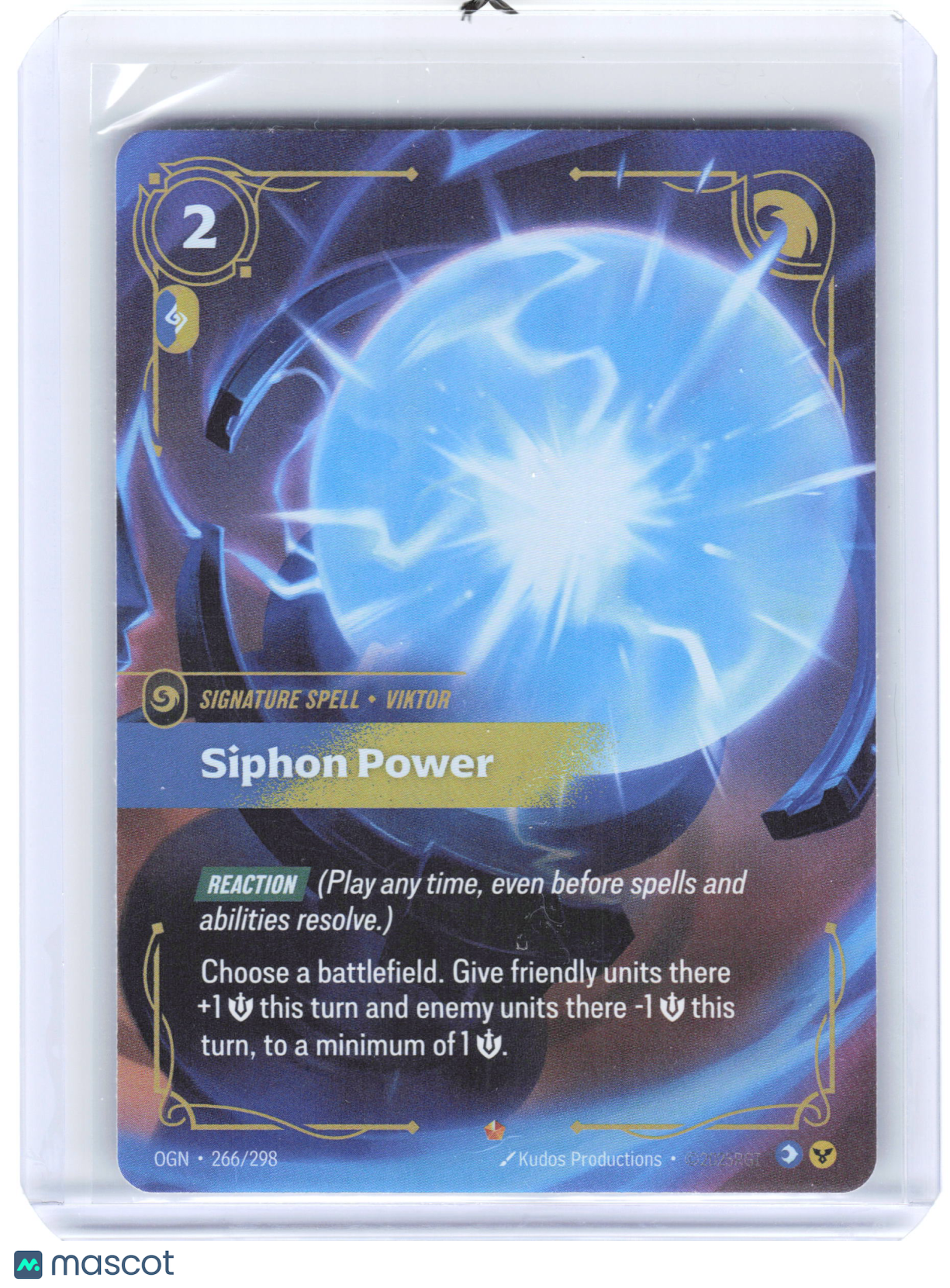 2025 Riftbound: League of Legends TCG Siphon Power #266/298 Origins Epic Foil