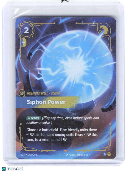 2025 Riftbound: League of Legends TCG Siphon Power #266/298 Origins Epic Foil