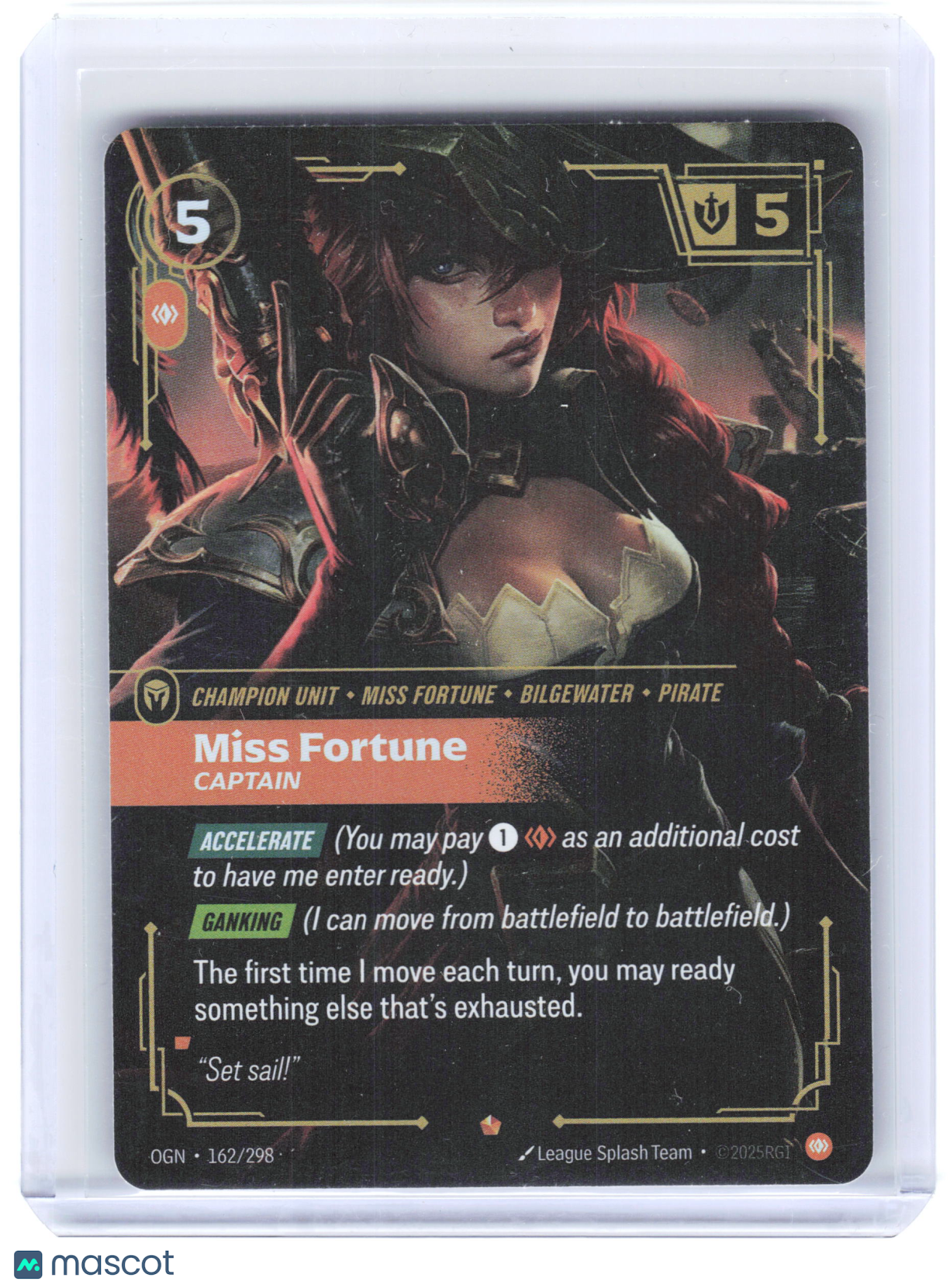 2025 Riftbound: LoL TCG Miss Fortune, Captain #162/298 Origins Epic Foil