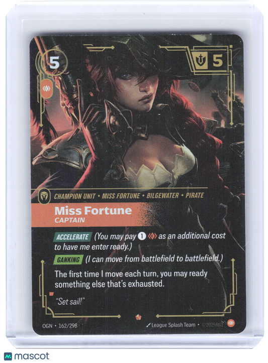 2025 Riftbound: LoL TCG Miss Fortune, Captain #162/298 Origins Epic Foil