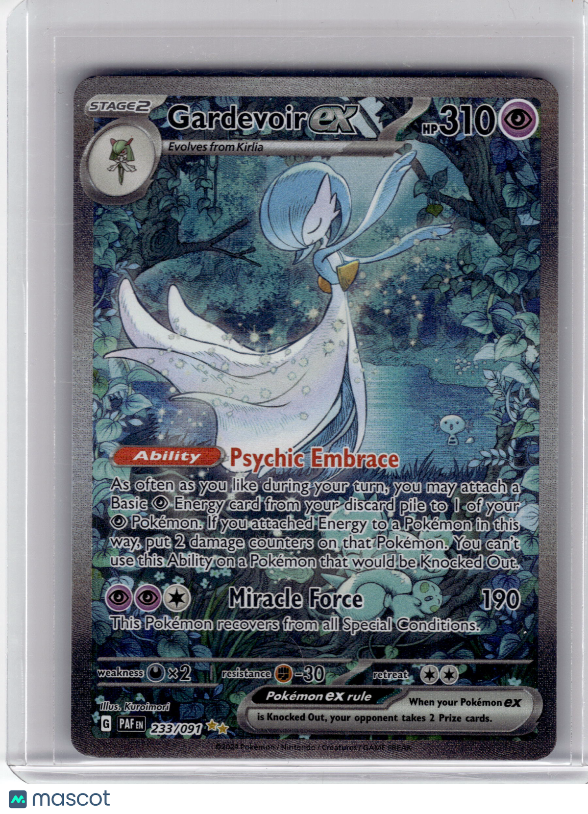 2024 Pokemon Gardevoir EX Paldean Fates Special Illustration Rare #233 Near Mint
