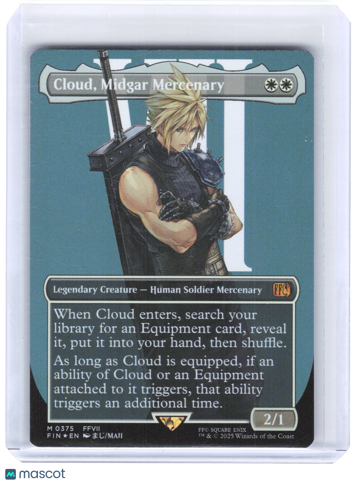 2025 Magic: TG—Cloud, Midgar Mercenary #375 FIN—Mythic Foil (Borderless)