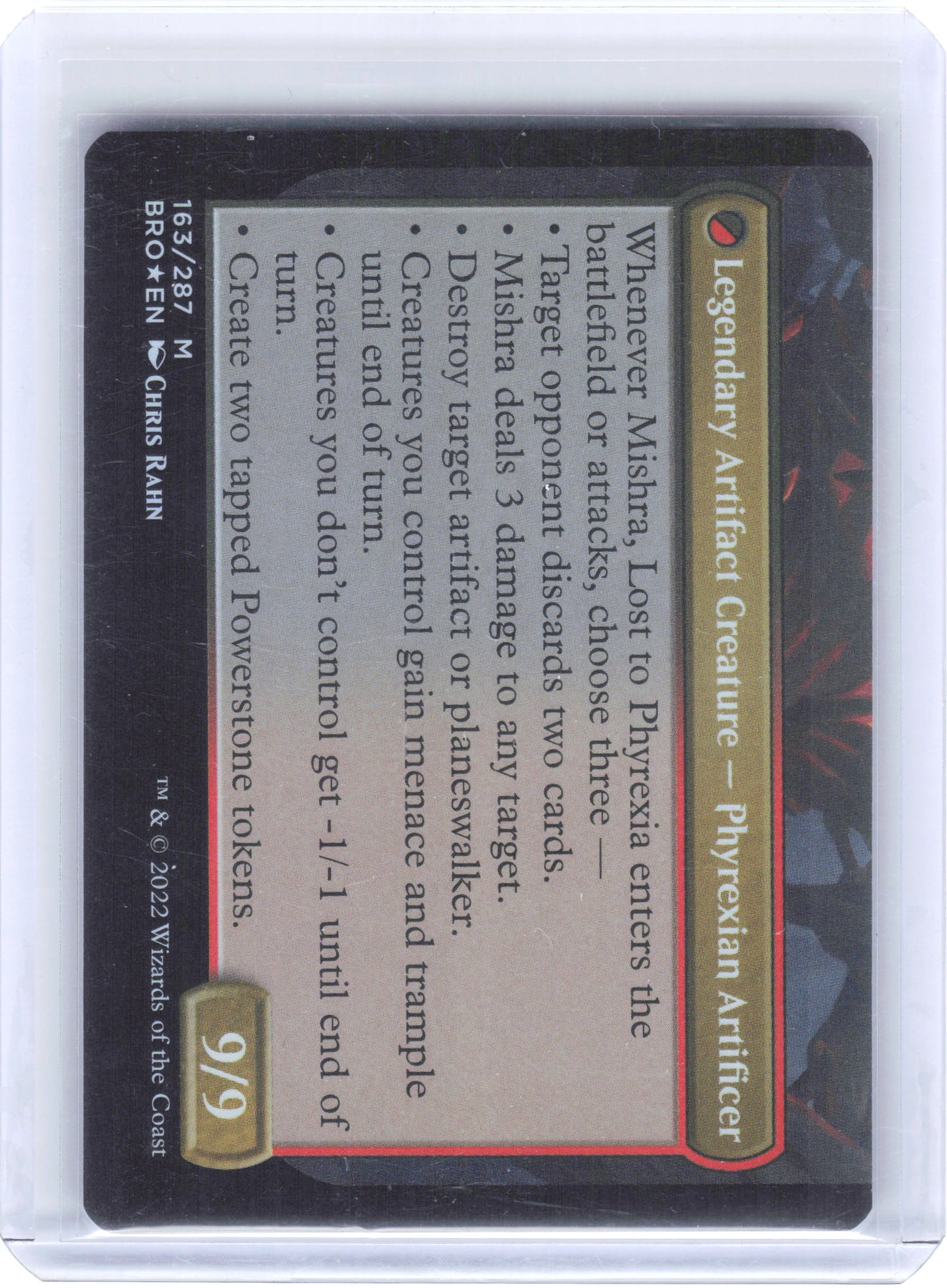 2022 Magic: The Gathering—Phyrexian Dragon Engine #163s BRO—Foil (Prerelease)