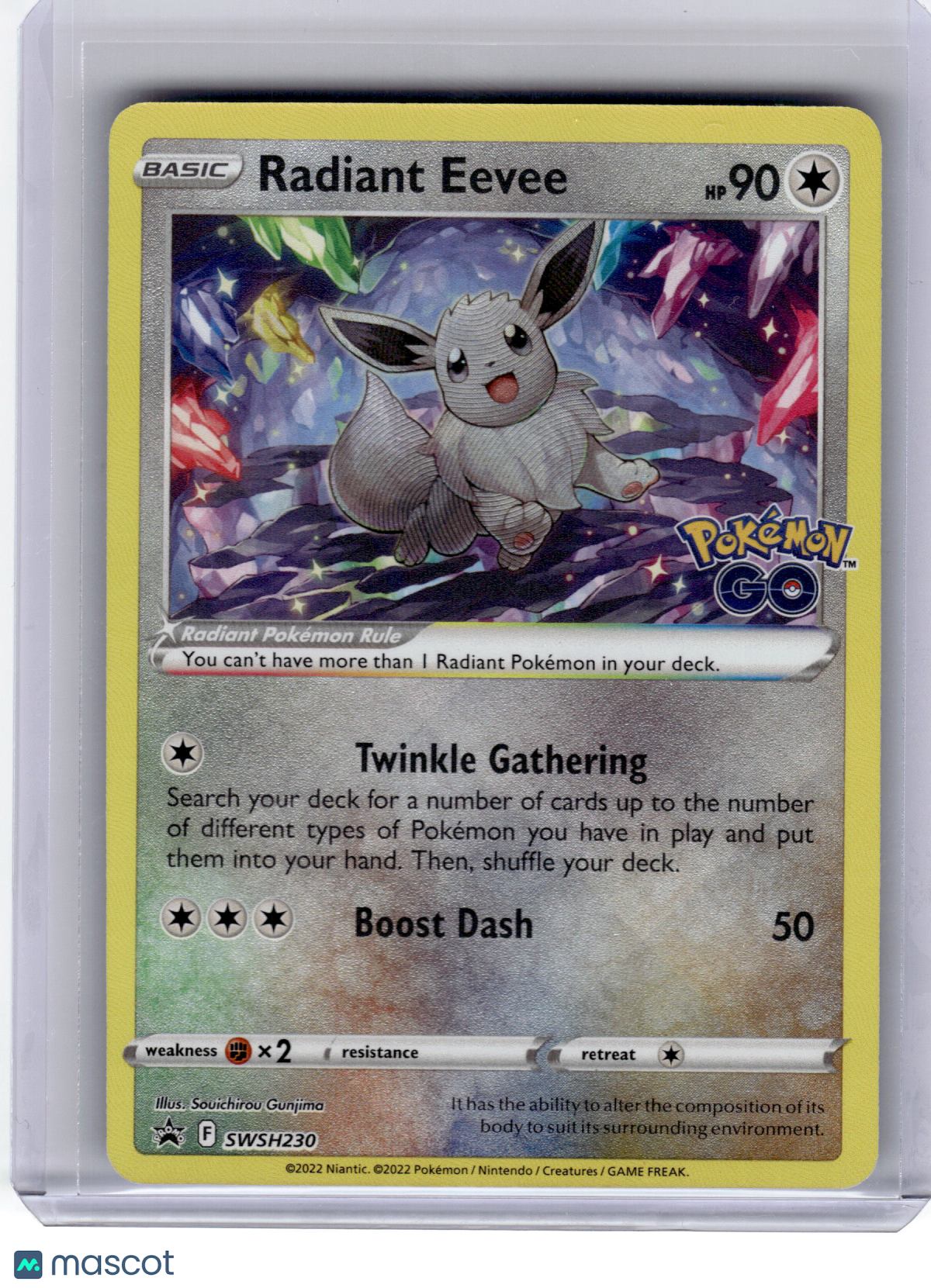 2022 Pokemon Radiant Eevee Sword & Shield Black Star Promo Holo #230 Near Mint