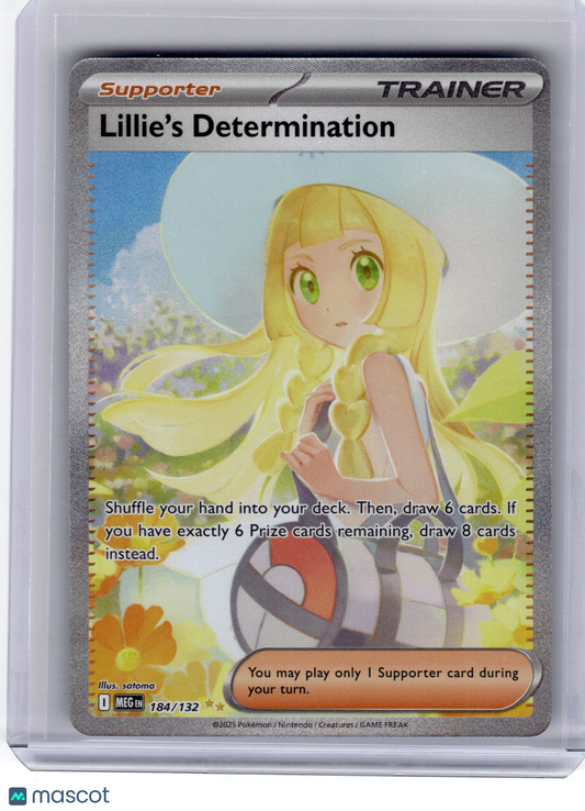 2025 Pokemon Lillie's Determination Mega Evolution SIR #184 Near Mint